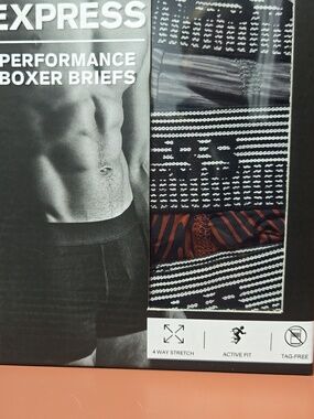 Express Men's Performance Boxer Briefs - Black